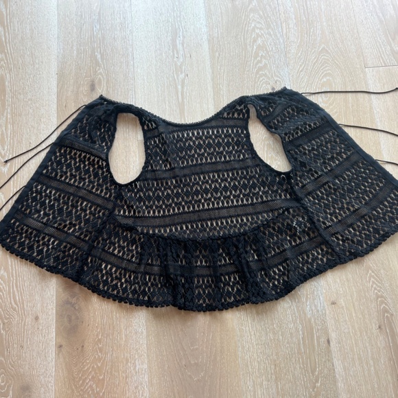Anthropologie Tiny Crochet Miri Vest Black Over Shirt NWOT - Picture 5 of 12